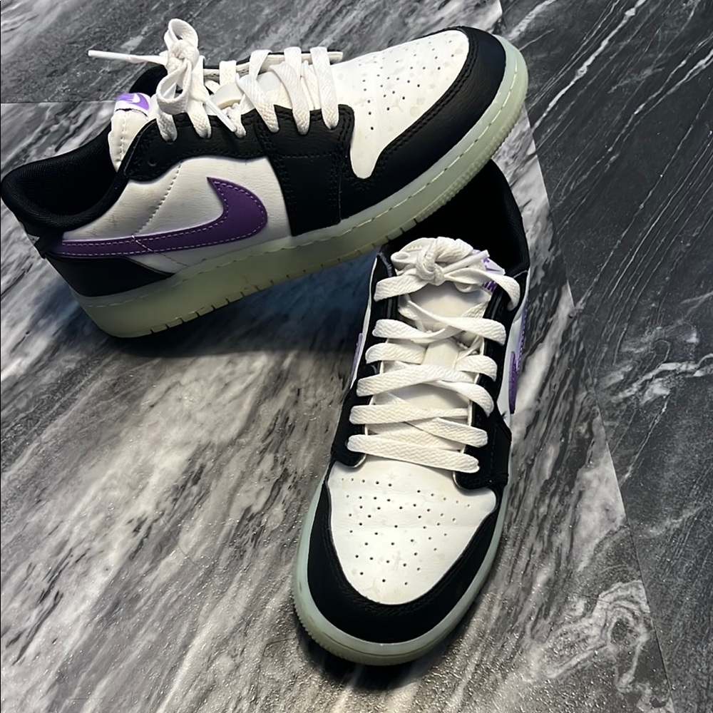 Nike Kids Sneakers Black White Purple